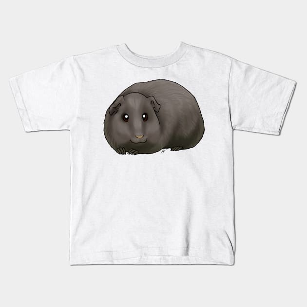 Small Mammal - American Guinea Pig - Black Kids T-Shirt by Jen's Dogs Custom Gifts and Designs